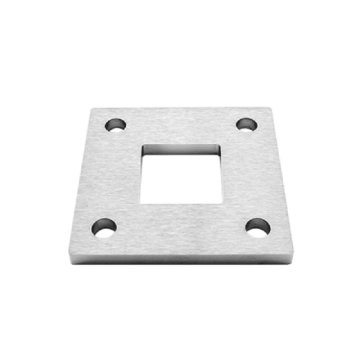 Ankerplaat 100 x 100 x 8 mm gat 40,3 x 40,3 mm RVS-304 mat geslepen Ankerplaat 100 x 100 x 8 mm gat 40,3 x 40,3 mm RVS-304 mat geslepen