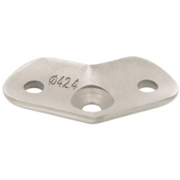 Railinghouder 135° voor ligger 33,7 mm RVS-304 mat geslepen model 3345