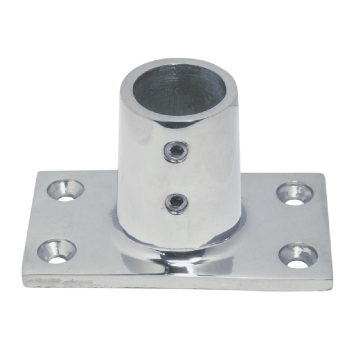 Railingflens vierkant 90 graden, 25mm RVS-316 (A4) Railingflens vierkant 90 graden, 25mm RVS-316 (A4)