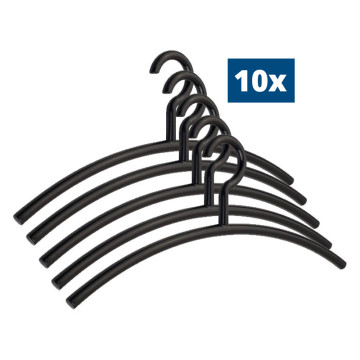 10x Kledinghanger 15mm, open oog, kunststof, zwart 10x Kledinghanger 15mm, open oog, kunststof, zwart