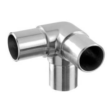 Hoekverbinder voor buis 48,3 x 2,6 mm vast RVS-316 mat geslepen model 0304