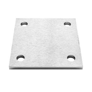 Ankerplaat 100 x 100 x 8 mm RVS-304 mat geslepen