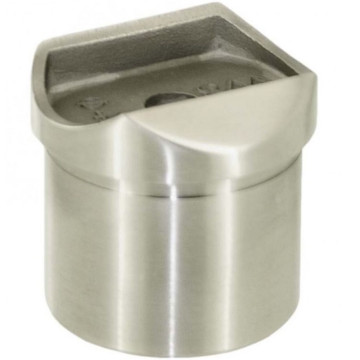 Buisadapter 42,4 x 2,6 mm voor ligger 42,4 mm RVS-316 mat geslepen model 0504