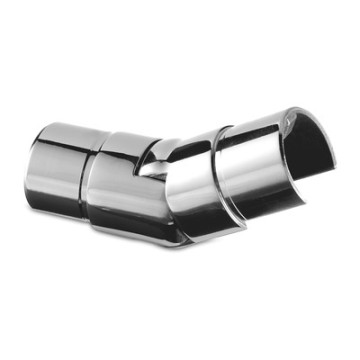 Hoekverbinder 25 tot 55 graden omhoog voor buis 42,4 x 1,5 mm verstelbaar RVS-304 glanzend gepolijst model 6312