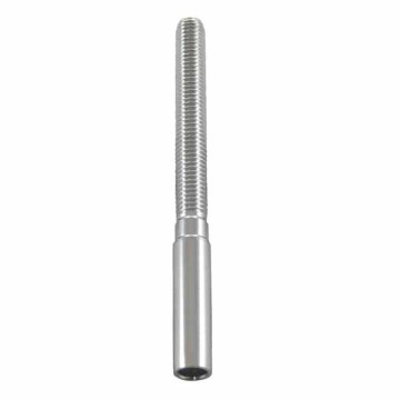 Draadterminal linkse draad M6/4mm RVS-316