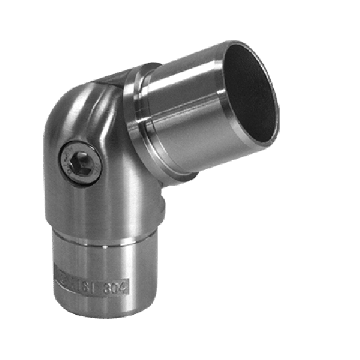 Scharnierverbinder voor buis 33,7 x 2,0 mm RVS-304 mat geslepen