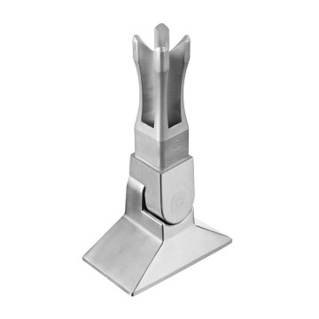 Bodemflens voor lijmverbinding koker 40 x 40 mm RVS-316 mat geslepen model 4943