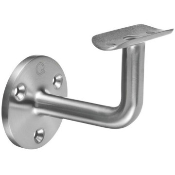 Leuningdrager buis Ø 48,3 mm met kabeldoorvoer RVS-304 mat geslepen model 0103 Leuningdrager buis Ø 48,3 mm met kabeldoorvoer RVS-304 mat geslepen model 0103