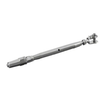 Spanschroef met gaffel voor kabelsysteem 3,2 mm, model 7250, RVS-316 Spanschroef met gaffel voor kabelsysteem 3,2 mm, model 7250, RVS-316