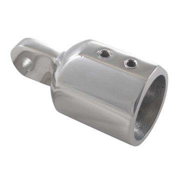 Eindkap met oog en 2x inbusschroef, versterkt, 22mm RVS-316 (A4)