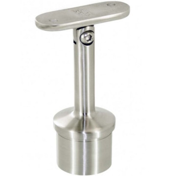 Railingsteun verstelbaar 48,3 x 2,6 mm voor vlakke ligger RVS-316 mat geslepen model 0445