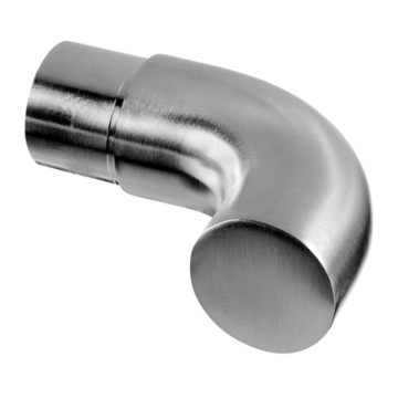 Gebogen eindkap 90°, buis 33,7 x 2,0 mm, model 0739, RVS-304
