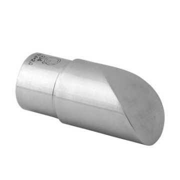 Eindkap schuin, buis 48,3 x 2,0 mm, model 0738, RVS-304