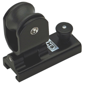 Sprenger genuaslede met katrol profiel 20 x 3 mm rol diameter 30 mm lengte 65 mm zwart geanodiseerd