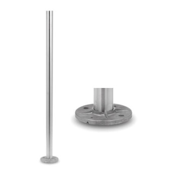 Baluster 48,3 mm x 2,0 mm 970 mm RVS-316 mat geslepen model 0914