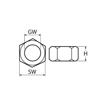 Moer wantspanner linkse draad M5 RVS-316