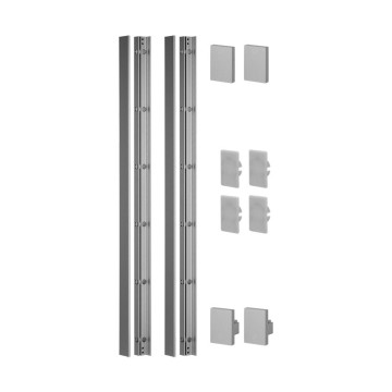 Easy Glass View profielset hoogte 1100 mm model 6839 aluminium onbewerkt