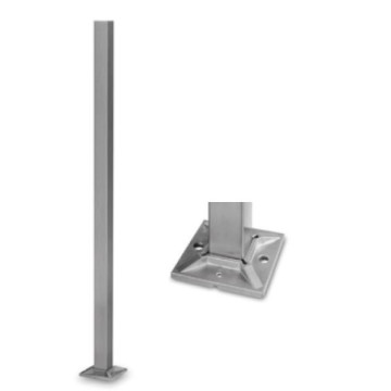 Baluster Square Line 40 x 40 x 2 mm 970 mm RVS-316 mat geslepen model 4913