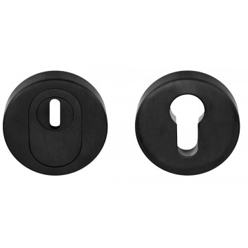 Veiligheidscilinderrozet massief Gensler BASICS LBVEIL-KT 52 mm met kerntrekbeveiliging SKG*** PVD mat zwart RVS-304