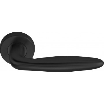 Deurkruk paar BASICS LB18H deurkruk geveerd op rozet PVD gunmetal RVS-304