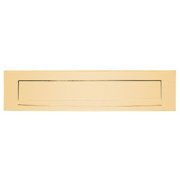 Buitenbriefplaat BASICS LB535 massief PVD mat goud RVS-304