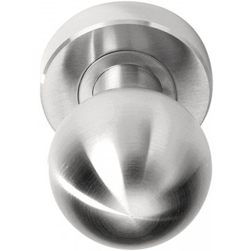 Voordeurknop BASICS LB55V massief voordeurknop vast op rozet mat RVS