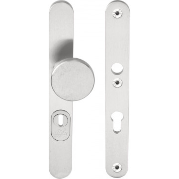 Massieve veiligheidsschilden met kerntrekbeveiliging BASICS LB60-28KT knop/kruk SKG*** PC92 PVD mat RVS