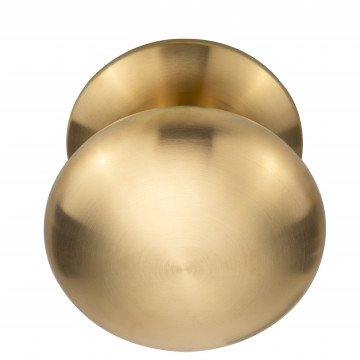 Voordeurknop BASICS LB65V voordeurknop vast op rozet PVD mat goud RVS-304