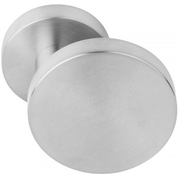 Voordeurknop BASICS LB702V massief voordeurknop vast op rozet mat RVS