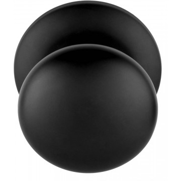 Voordeurknop BASICS LB80V voordeurknop vast op rozet mat zwart RVS-304