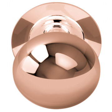 Voordeurknop BASICS LB80V voordeurknop vast op rozet PVD gepolijst koper RVS-304
