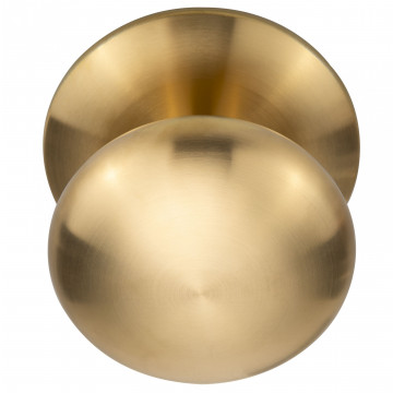 Voordeurknop BASICS LB80V voordeurknop vast op rozet PVD mat goud RVS-304
