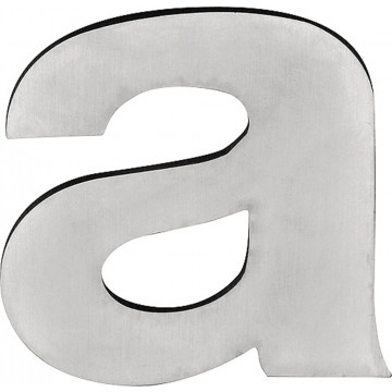 Huisletter a BASICS LBHN100-a 100 mm met blinde bevestiging en afstandshouders PVD mat RVS