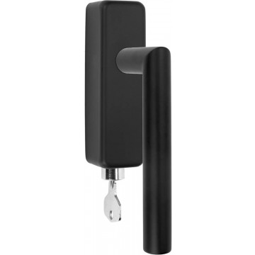 Draaikiepgarnituur BASICS LB2-19-DKLOCK-O afsluitbaar mat zwart RVS-304