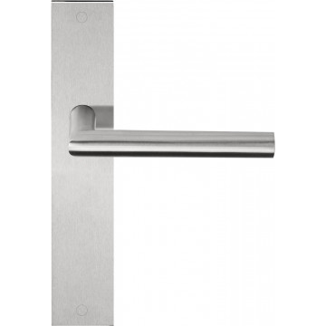 Deurkruk paar BASICS LB2P236SFC 19 mm ongeveerd op schild blind mat RVS