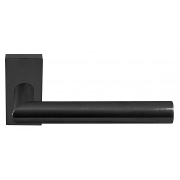 Deurkruk paar BASICS LB2-19-LSQRQ32G deurkruk dubbel geveerd op rechthoekige rozet PVD gunmetal RVS-304