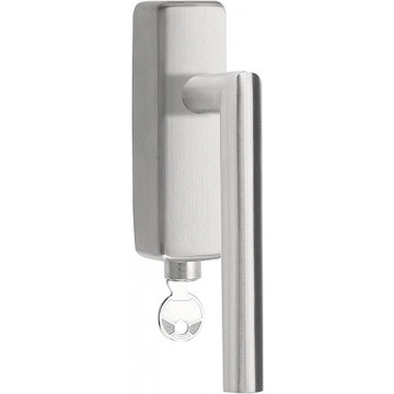Draaikiepgarnituur BASICS LB2-19-DKLOCK-O afsluitbaar mat RVS