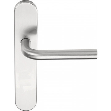 Deurkruk paar BASICS LB3-19P13SFC 19 mm geveerd op schild blind PVD mat RVS