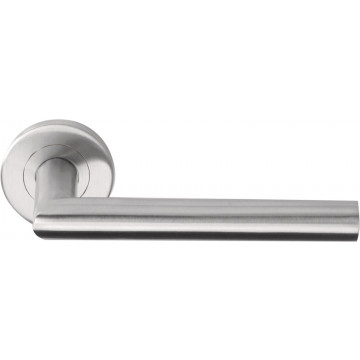 Deurkruk paar BASICS LB2L-19 deurkruk EN1906 klasse 3 geveerd op rozet mat RVS