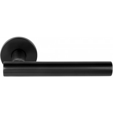 Deurkruk paar BASICS LB7-19 deurkruk EN1906 klasse 3 geveerd op rozet PVD gunmetal RVS-304