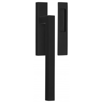 Hefschuifdeurbeslag set SQUARE LSQ230Y massieve inclusief cilindergat PC69 mat zwart RVS-304