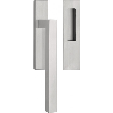 Hefschuifdeurbeslag set SQUARE LSQ230Y massieve inclusief cilindergat PC69 mat RVS