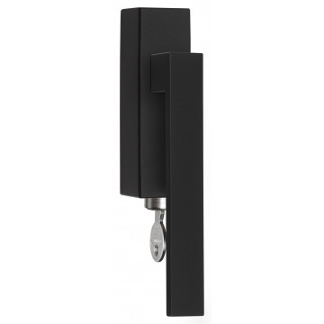 Draaikiepgarnituur SQUARE LSQ2CB-DKLOCK afsluitbaar mat zwart RVS-304