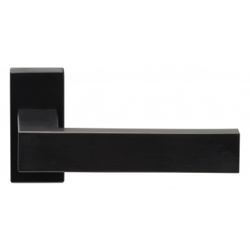 Deurkruk paar SQUARE LSQ4/Q32G dubbel geveerd op rozet PVD mat zwart RVS-304