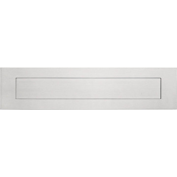 Buitenbriefplaat SQUARE LSQ620 met veer mat RVS