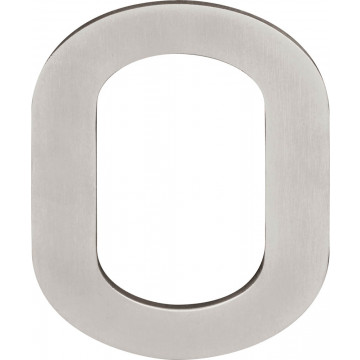 Huisnummer 0 SQUARE LSQHN150-0 150 mm met blinde bevestiging en afstandshouders mat RVS