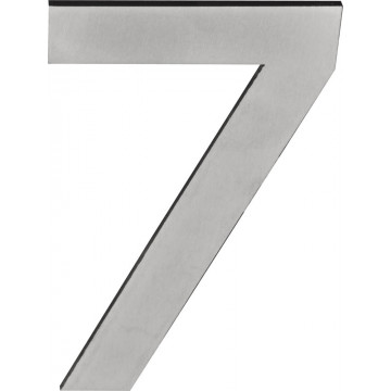 Huisnummer 7 SQUARE LSQHN150-7 150 mm met blinde bevestiging en afstandshouders mat RVS