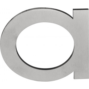 Huisletter a SQUARE LSQHN150-a 150 mm met blinde bevestiging en afstandshouders mat RVS