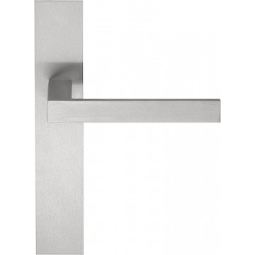 Deurkruk paar SQUARE LSQ2P236SFC massief ongeveerd op schild blind mat RVS