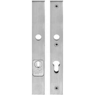 Massieve veiligheidsschilden met kerntrekbeveiliging SQUARE LSQSM-28KT kruk/kruk SKG*** PC72 mat RVS